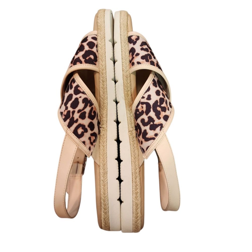 Easy Spirit Leopard Animal Print Criss Cross Slingback Sandals Women12M Casual - Picture 12 of 12